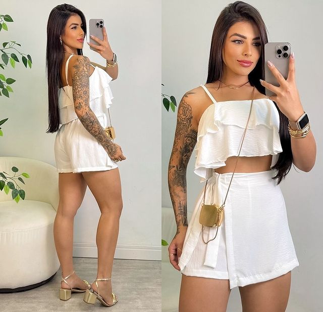 Conjunto short saia